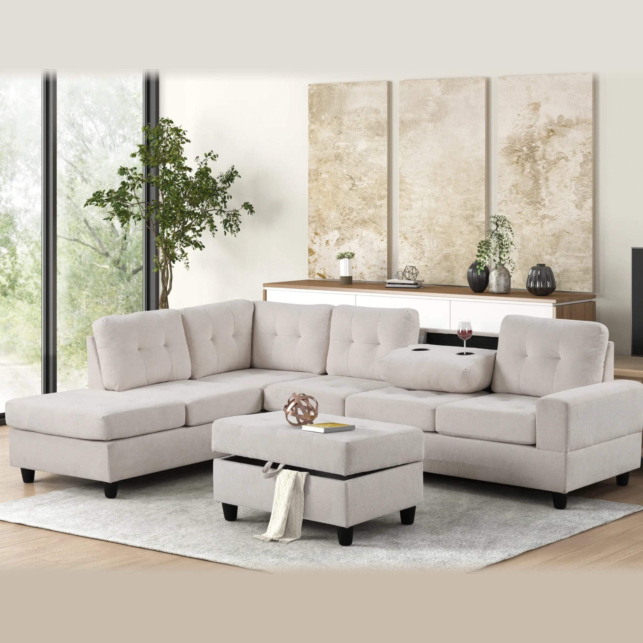 Height Sectional – Beige